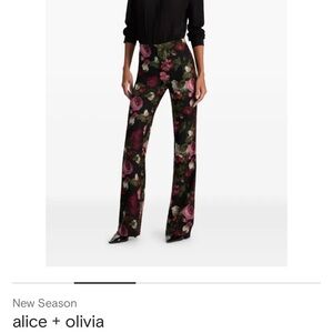 alice + olivia Floral Flared Pants Size 0